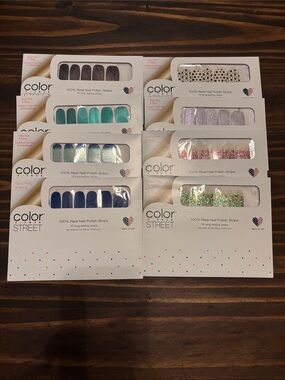 Color street nail strips lot of 8 A new